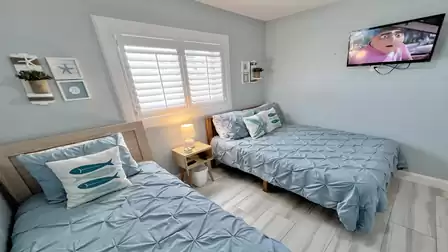 The versatile room layout offers plenty of space for couples or families
