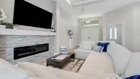 A large Smart TV makes for entertaining movie nights