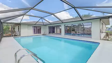 This spacious pool is not just a place to swim