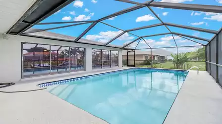 Surrounded by a stylish terrace, the pool invites you to enjoy the sun