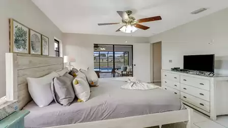 This tasteful bedroom is a true retreat for body and soul