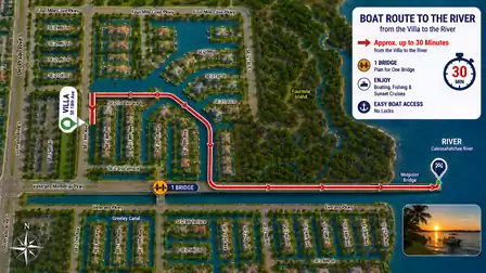 Travel route with your rental boat