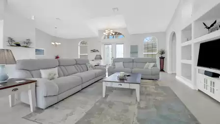 Elegant living space with cozy sofas and refined design elements.
