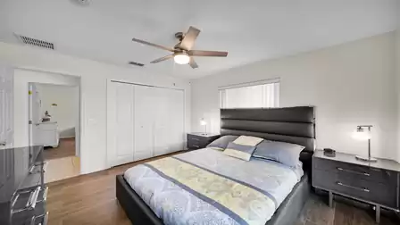 Cozy ambience in the second bedroom with queen-size bed