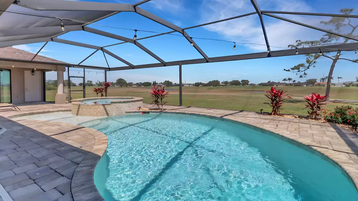Enjoy the sunny terrace area with pool and spa - ideal for a relaxing vacation