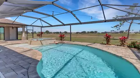 Enjoy the sunny terrace area with pool and spa - ideal for a relaxing vacation