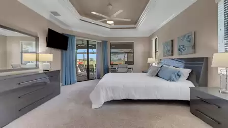 The master bedroom with direct access to the terrace - a private retreat with a feel-good factor.