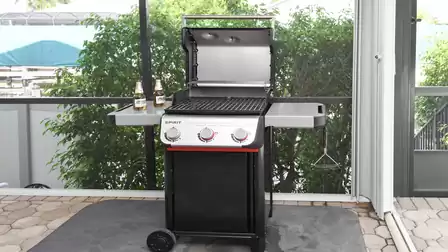 Modern Weber gas grill on the terrace, ready for relaxed evenings with good food outdoors.