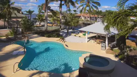 Villa Caladore vacation home in Fort Myers with pool, spa and covered dockside patio