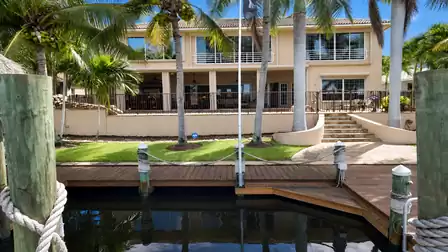 View of Villa Sensation from the canal