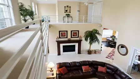Fabulous view from the gallery into the living area