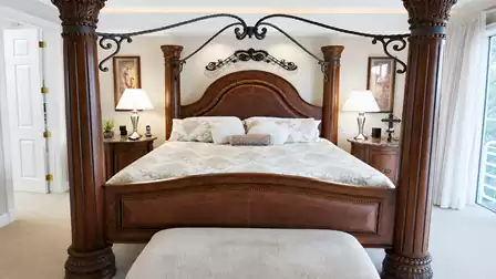 The oversized double bed is a wonderful place to dream