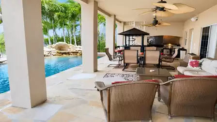 Enjoy your dinner in the dreamlike summer kitchen with gas grill