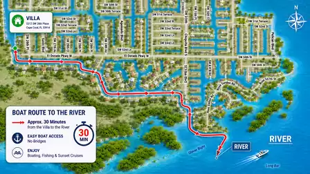 Travel with your rental boat to the Caloosahatchee River