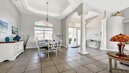 View of the dining area