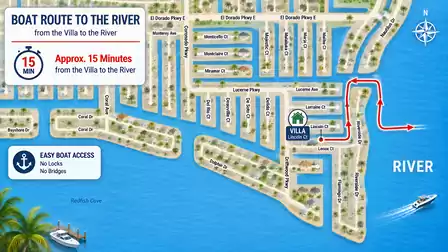 Travel with your rental boat to the Caloosahatchee River