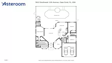 Floor Plan of the Villa Rosegarden