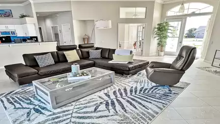 Modern furniture defines the ambience in the living room