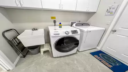 Washer and dryer in the laundry room