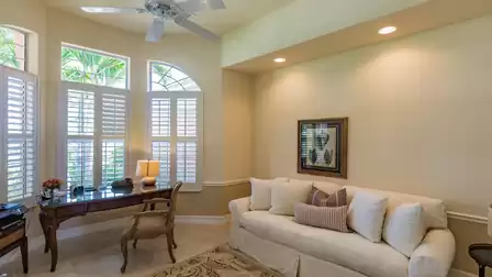 The den is available for guests who have to bring their work with them