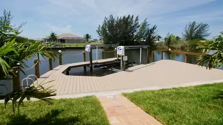The private dock is available to guests