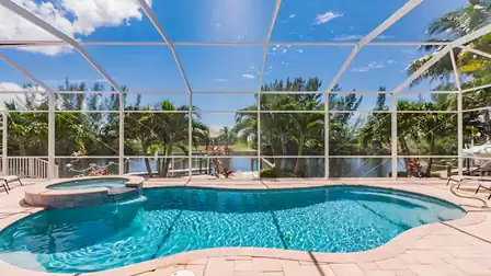 The electric heater allows the use of pool and spa in the winter months