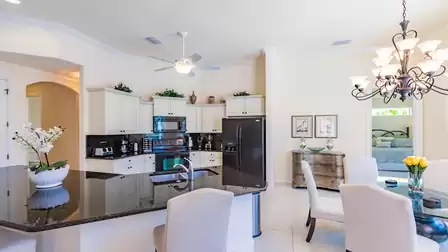 The decorations are bright and modern