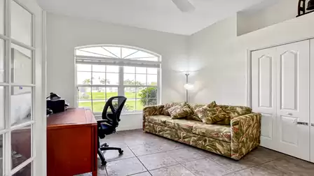 Office with fold-out sofa bed