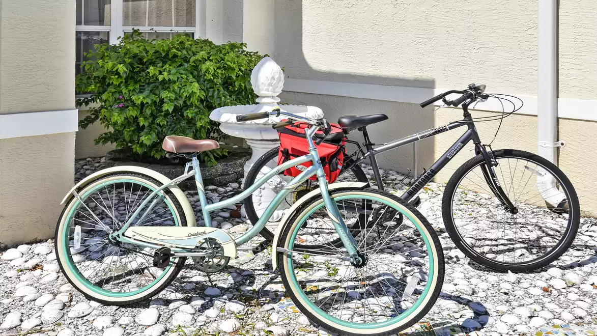 2 bicycles belong to the house