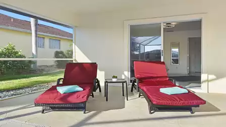 More lounge chairs in the shade