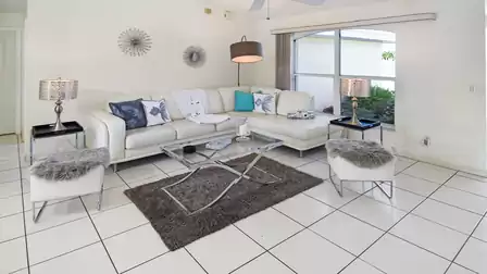 Bright and light-flooded living area