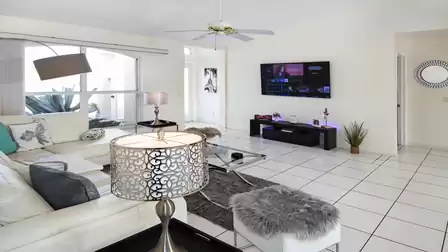 You can watch your favorite shows on the big Smart TV