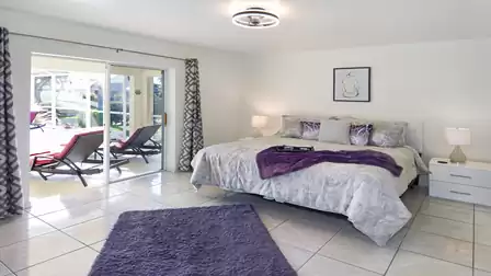 The master bedroom features a King size bed