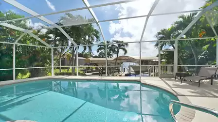 The pool is electrically heated