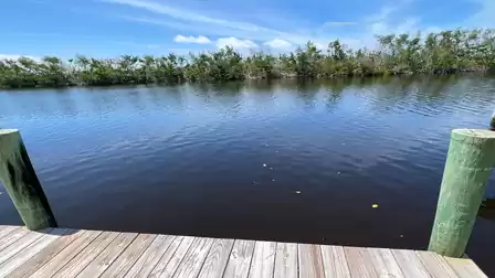 Enjoy the view of the nature reserve opposite with its mangrove landscape