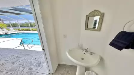 Short way out to the terrace and pool