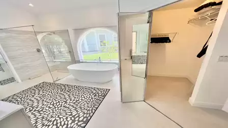 View of the walk-in closet with plenty of space for your shopping