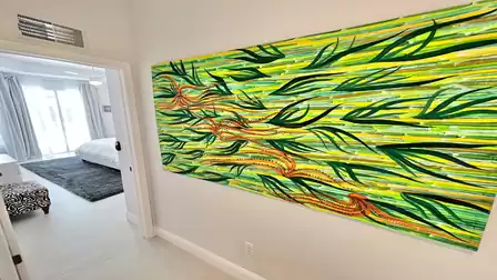 colorful picture in different shades of green