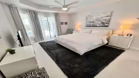 Modern and bright also the 2nd bedroom with king size bed