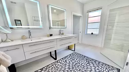 Modern and very spacious the attached bathroom