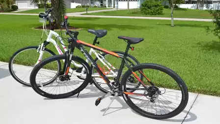 Two bicycles are available for the sporty guest