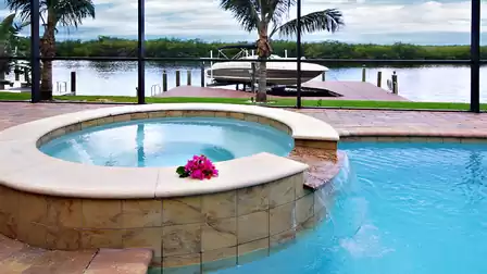 The spa can be electrically heated