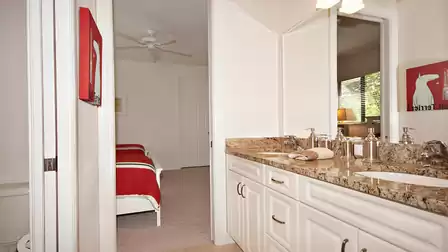 Bedroom 2 and 3 share this bathroom