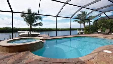 The south facing patio is very spacious and includes a pool and spa, where the “Florida outdoor lifestyle” can be truly enjoyed