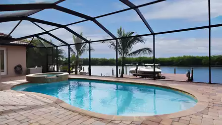 The view across the sparkling water towards the nature preserve is nothing short of breathtaking