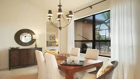 The modern dining area