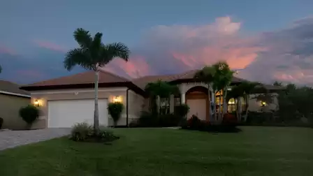 Evening sky over Villa Bellagio