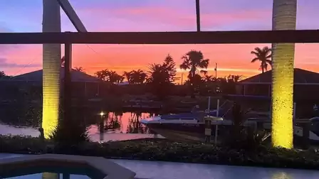 Sunset from the pool