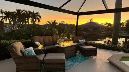 Why not enjoy the sunset with a glass of wine