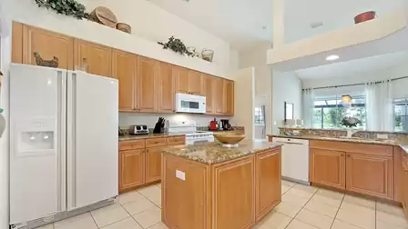 Like the entire home, the kitchen features attractive decorative accents